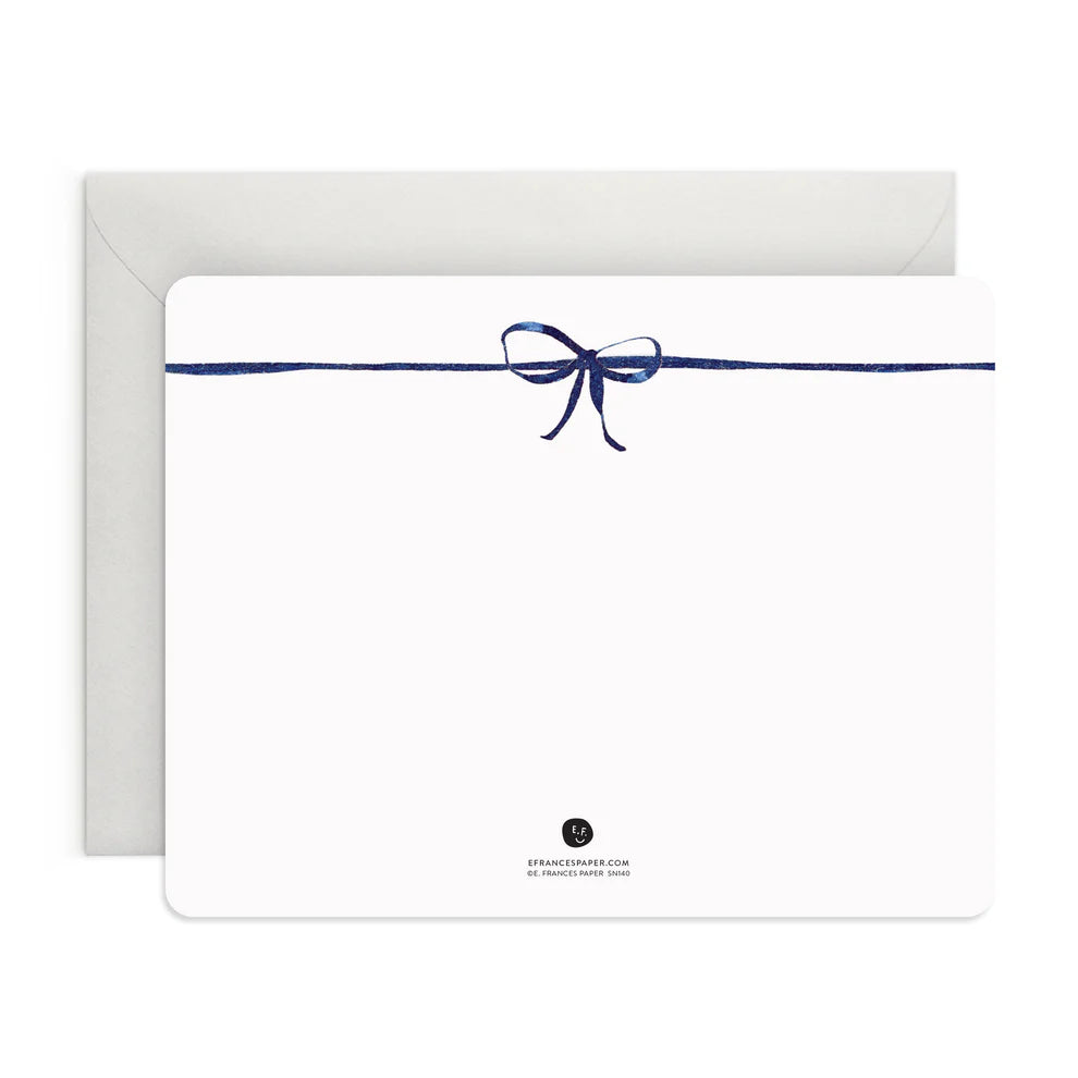 Flat Note - Navy Bow